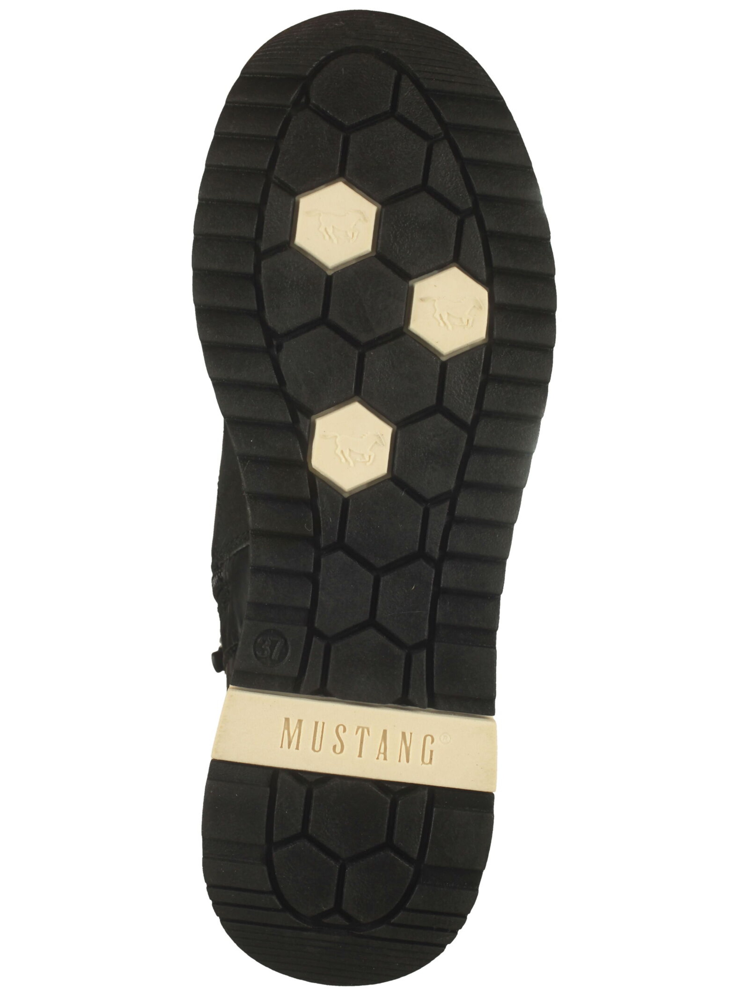 MUSTANG Schnürstiefelette in Schwarz