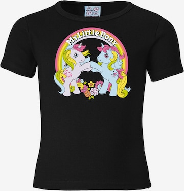 LOGOSHIRT Shirt 'My Little Pony' in Black: front
