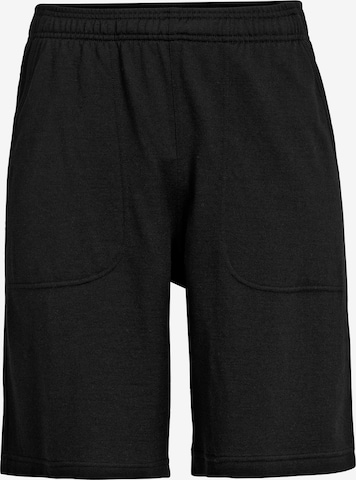 ICEBREAKER Workout Pants in Black: front