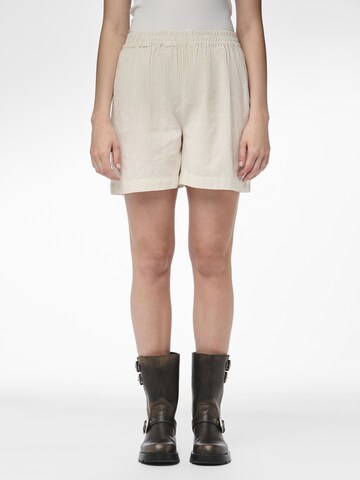 PIECES Regular Broek 'Emma' in Beige: voorkant