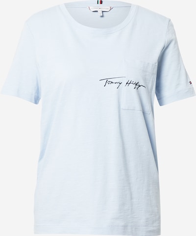 TOMMY HILFIGER Shirt 'TOMMY HILFIGER X ABOUT YOU OPEN-NK TEE' in blau, Produktansicht