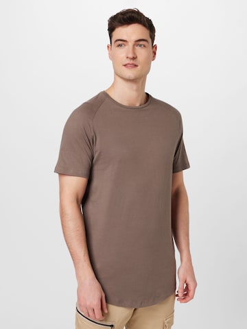 JACK & JONES - Ajuste regular Camiseta en marrón: frente