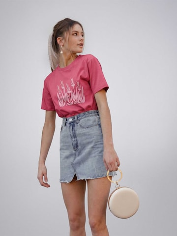 LEAFLETIC Shirt 'Leafletic Women’s T-Shirt' in Roze