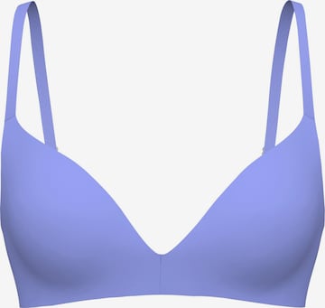 CALIDA Bralette Bra 'Sleek Skin' in Blue: front