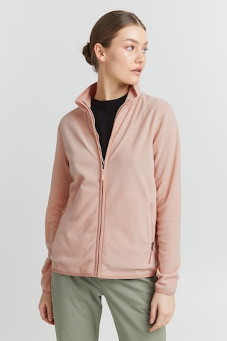 Oxmo Fleece Jacket 'Rikka' in Pink: front