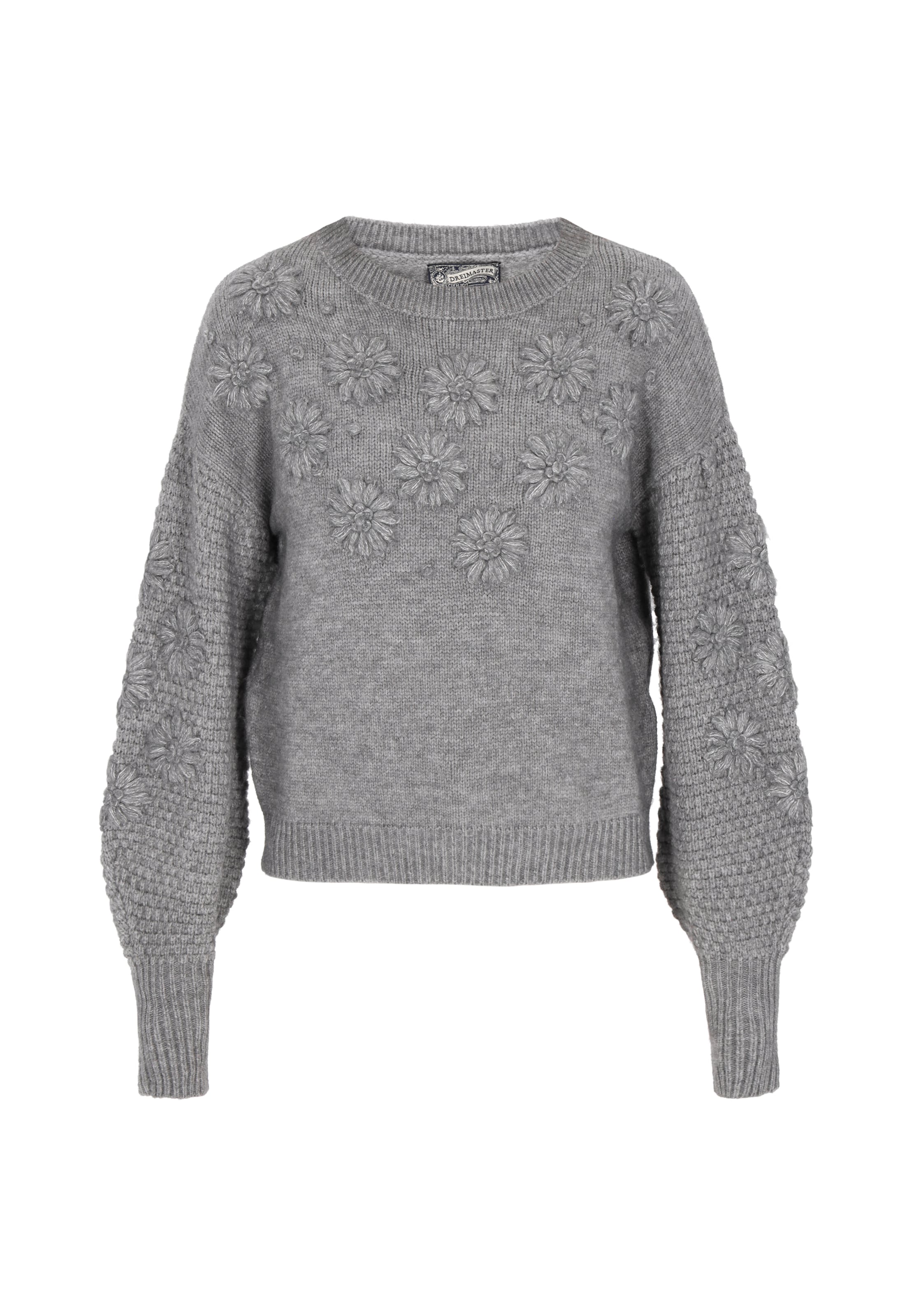 DreiMaster Vintage Pullover in Grau: Vorderseite