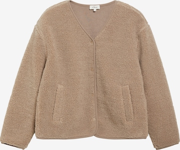 s.Oliver Fleece jas in Bruin: voorkant