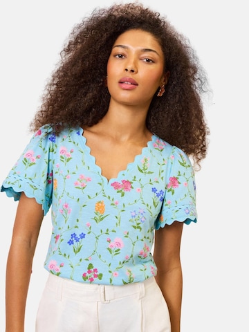 T-shirt love & roses en bleu : devant