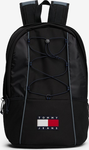Tommy Jeans - Mochila 'ARCHIVE' en negro: frente