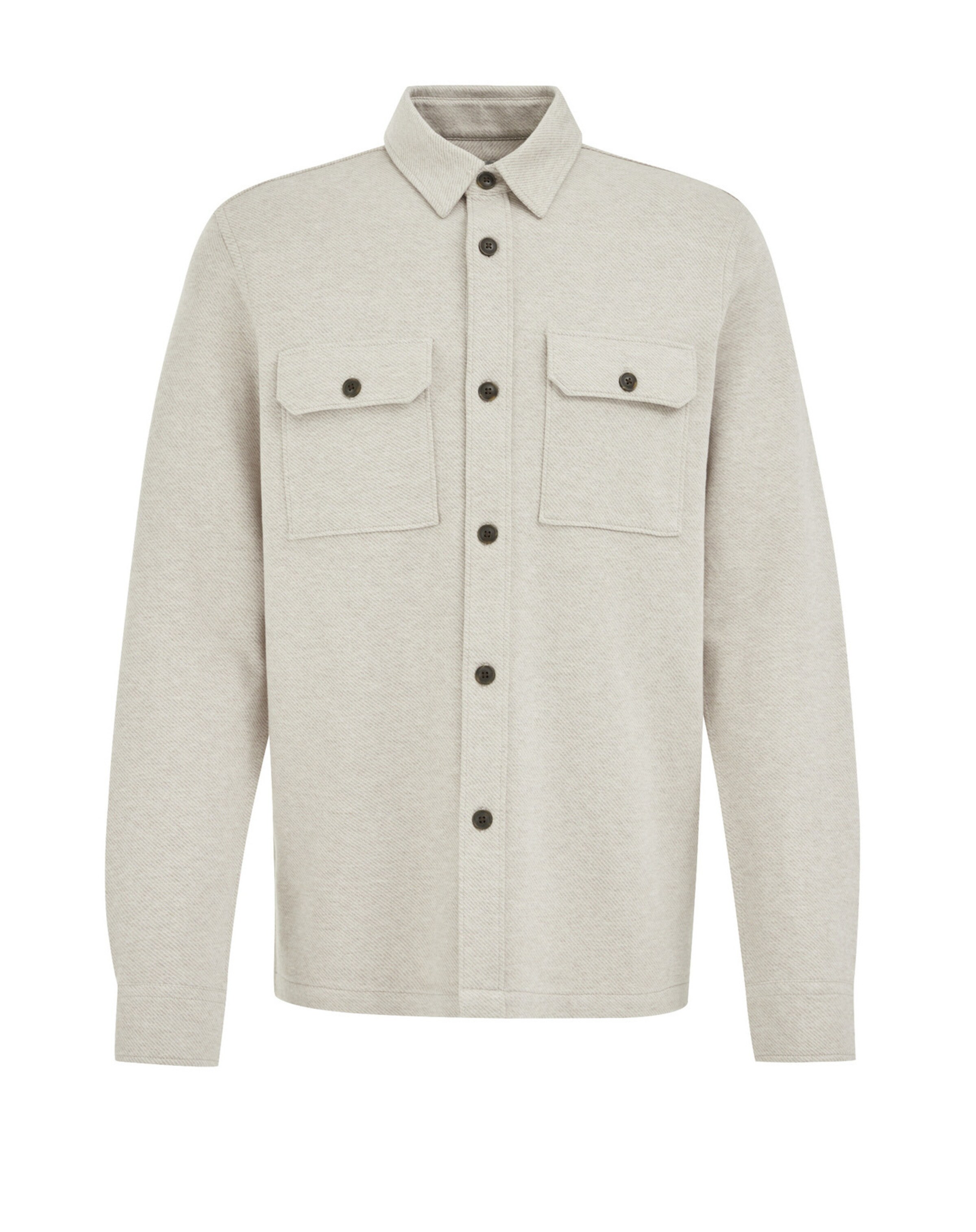 WE Fashion Regular fit Button Up Shirt in Beige