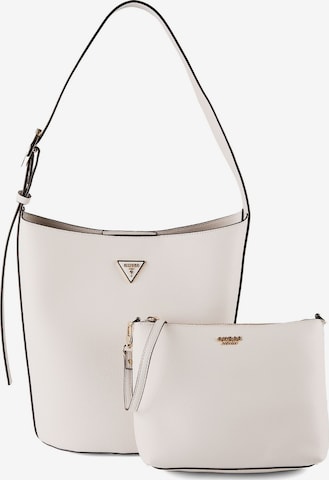 Sac bandoulière 'Meridian II' GUESS en blanc : devant