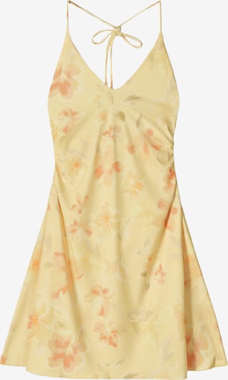 Bershka Ljetna haljina u svijetložuta / narančasta / bijela, Pregled proizvoda