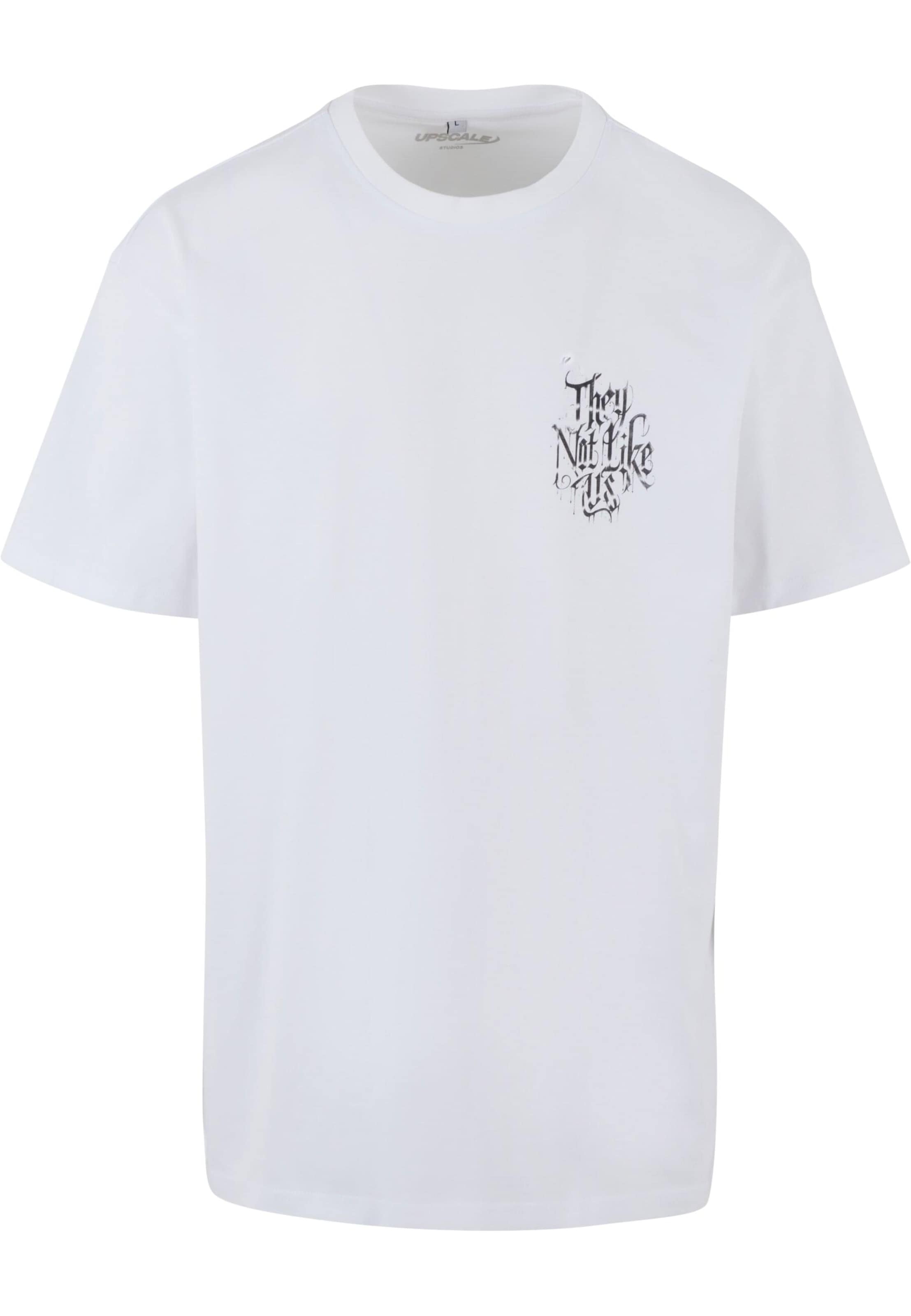 T-Shirt 'Not Like Us' MT Upscale en blanc : devant