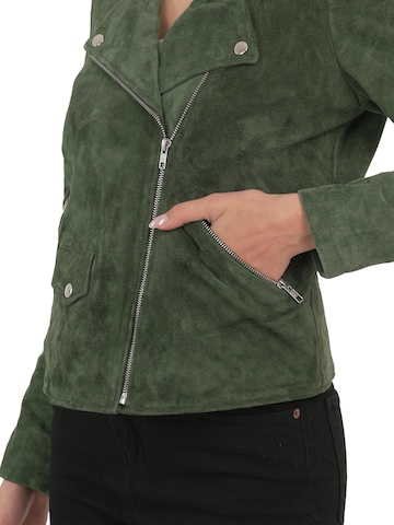 Chic and Clicks - Chaqueta de entretiempo 'Camel Suede' en verde