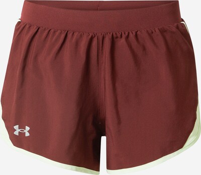UNDER ARMOUR Pantalón deportivo 'UA Fly By 2.0' en borgoña / blanco, Vista del producto