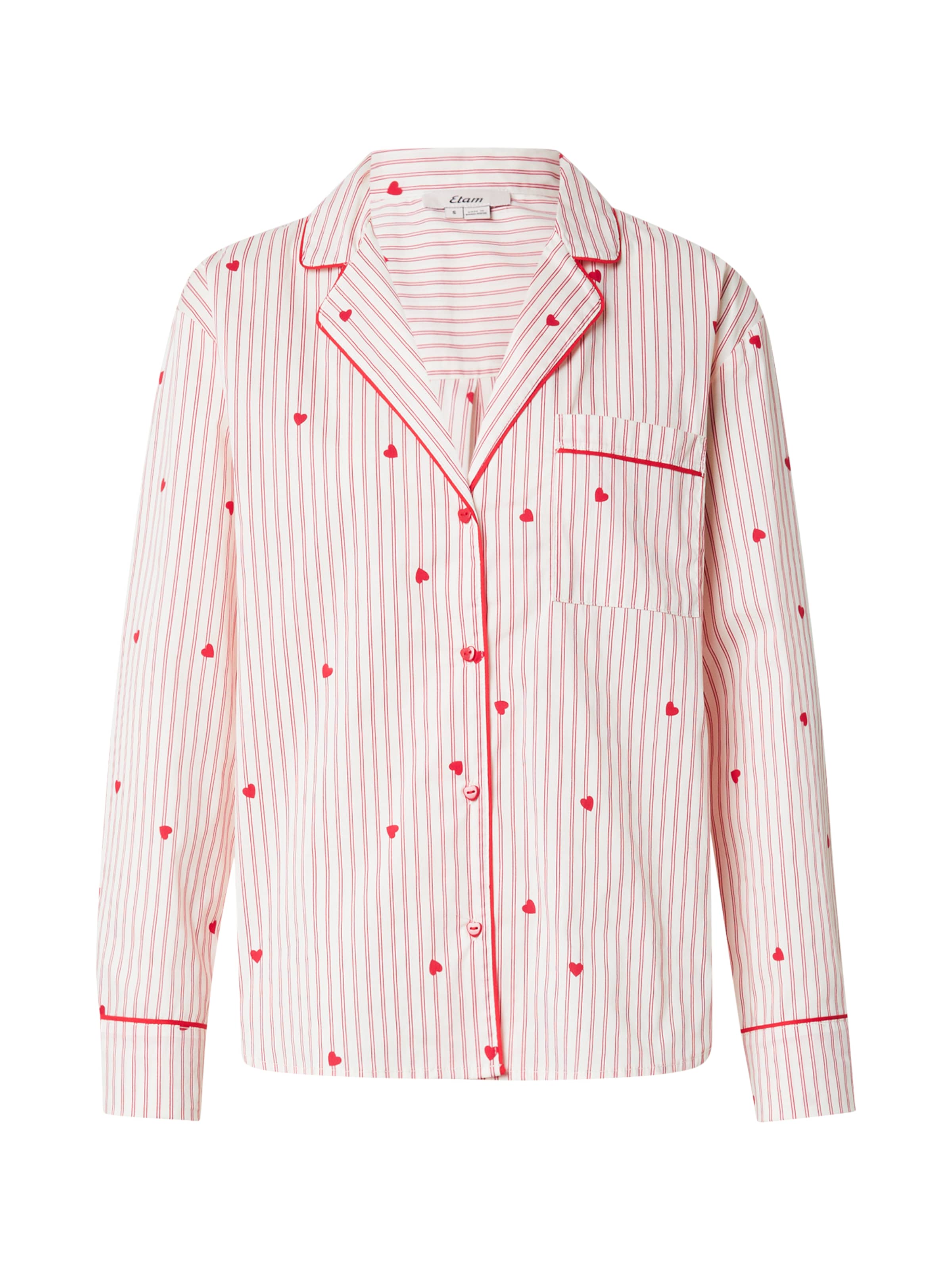 ETAM Majica za spanje 'Battito' | rdeča barva: sprednja stran