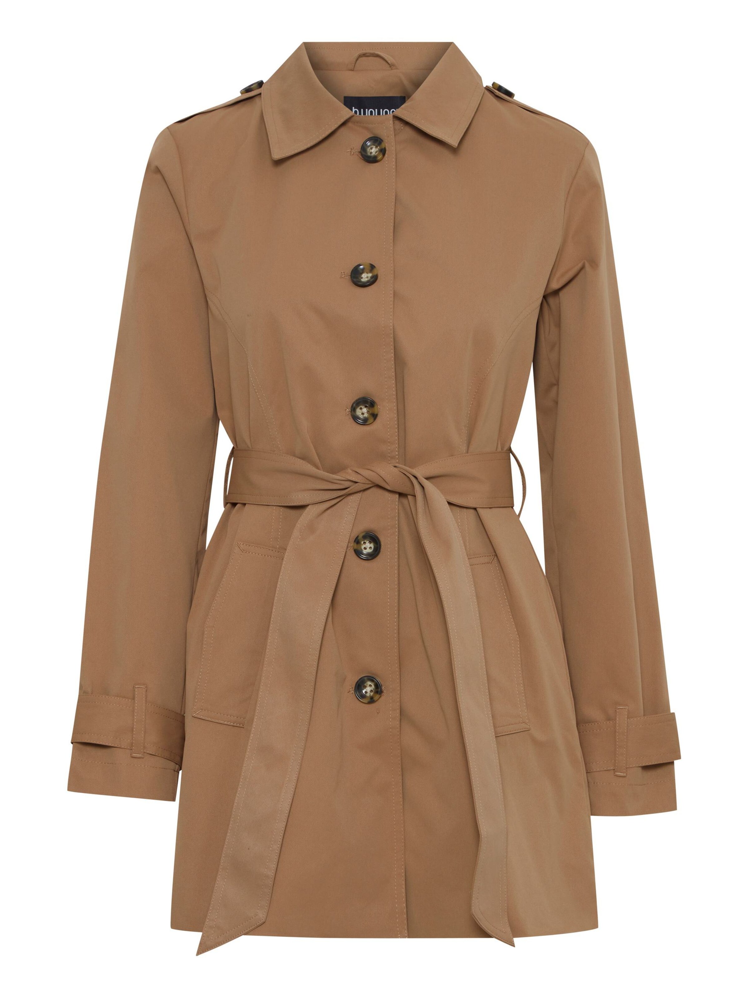 b.young Overgangsfrakke 'Amona' i brun: forside