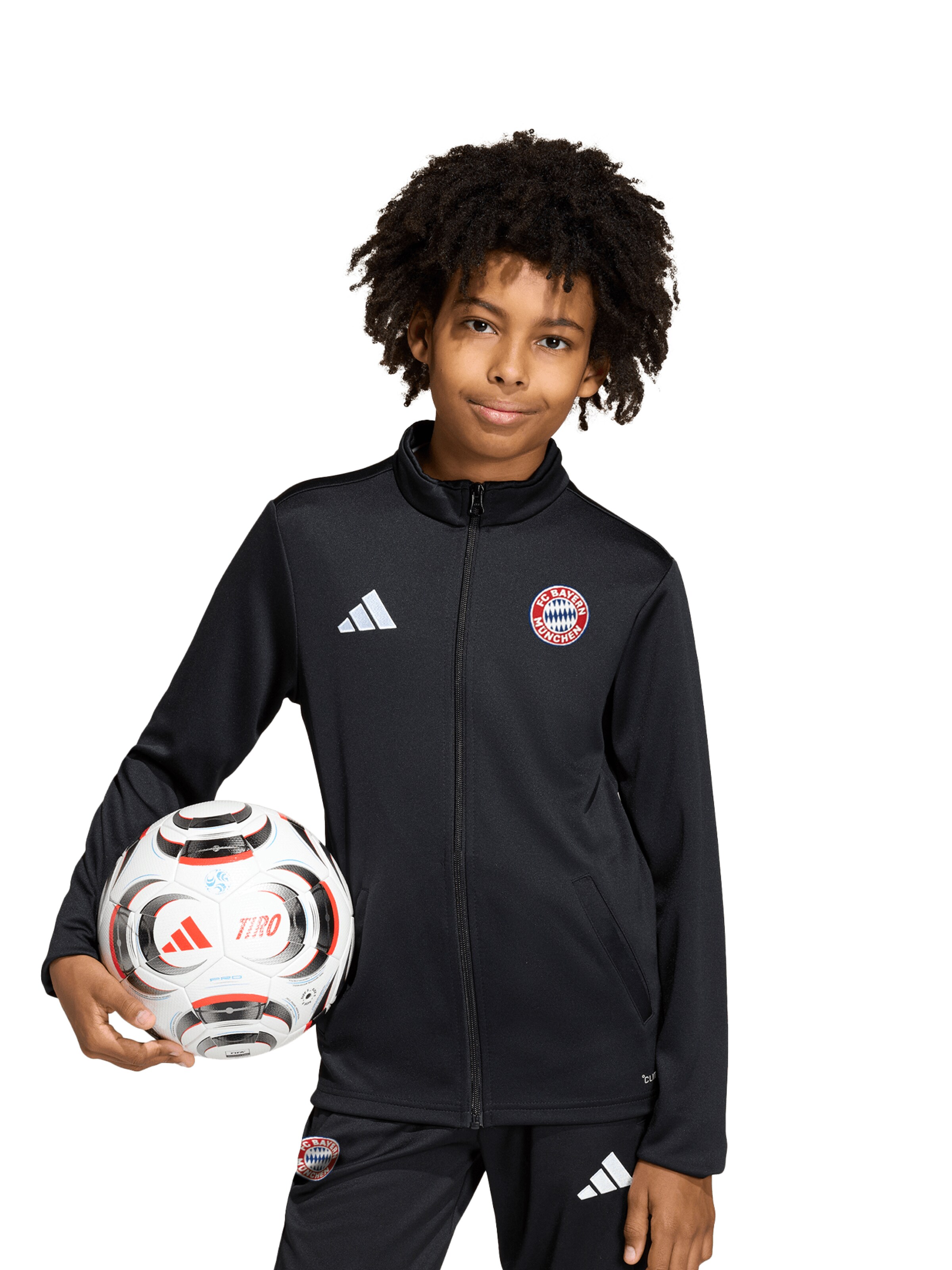 ADIDAS PERFORMANCE Athletic Zip-Up Hoodie in Black: front