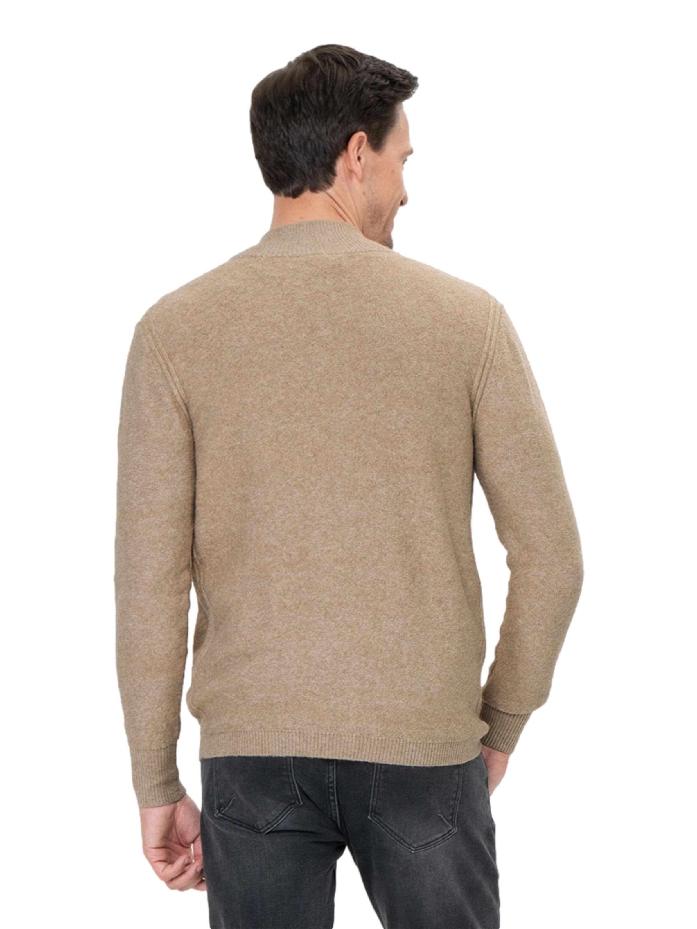 Key Largo Gebreid vest 'Elevator' in Beige