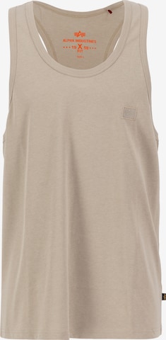 T-Shirt ALPHA INDUSTRIES en beige : devant