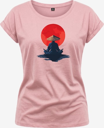 MAKAYA Shirt 'Monk' in Pink: front