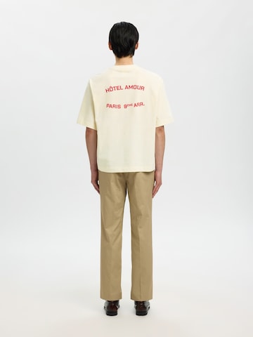 Maglietta 'SLHLiam' di SELECTED in beige: frontale