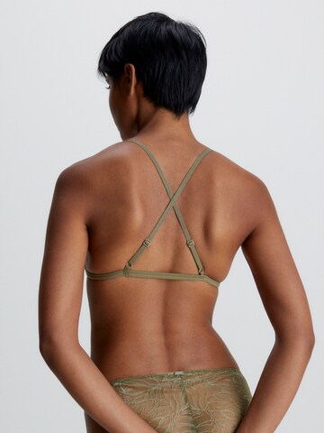 Calvin Klein Underwear Triangle Bra in Green