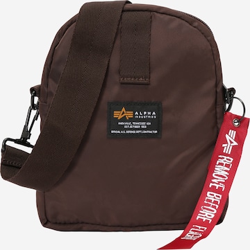 ALPHA INDUSTRIES - Mala de ombro em castanho: frente