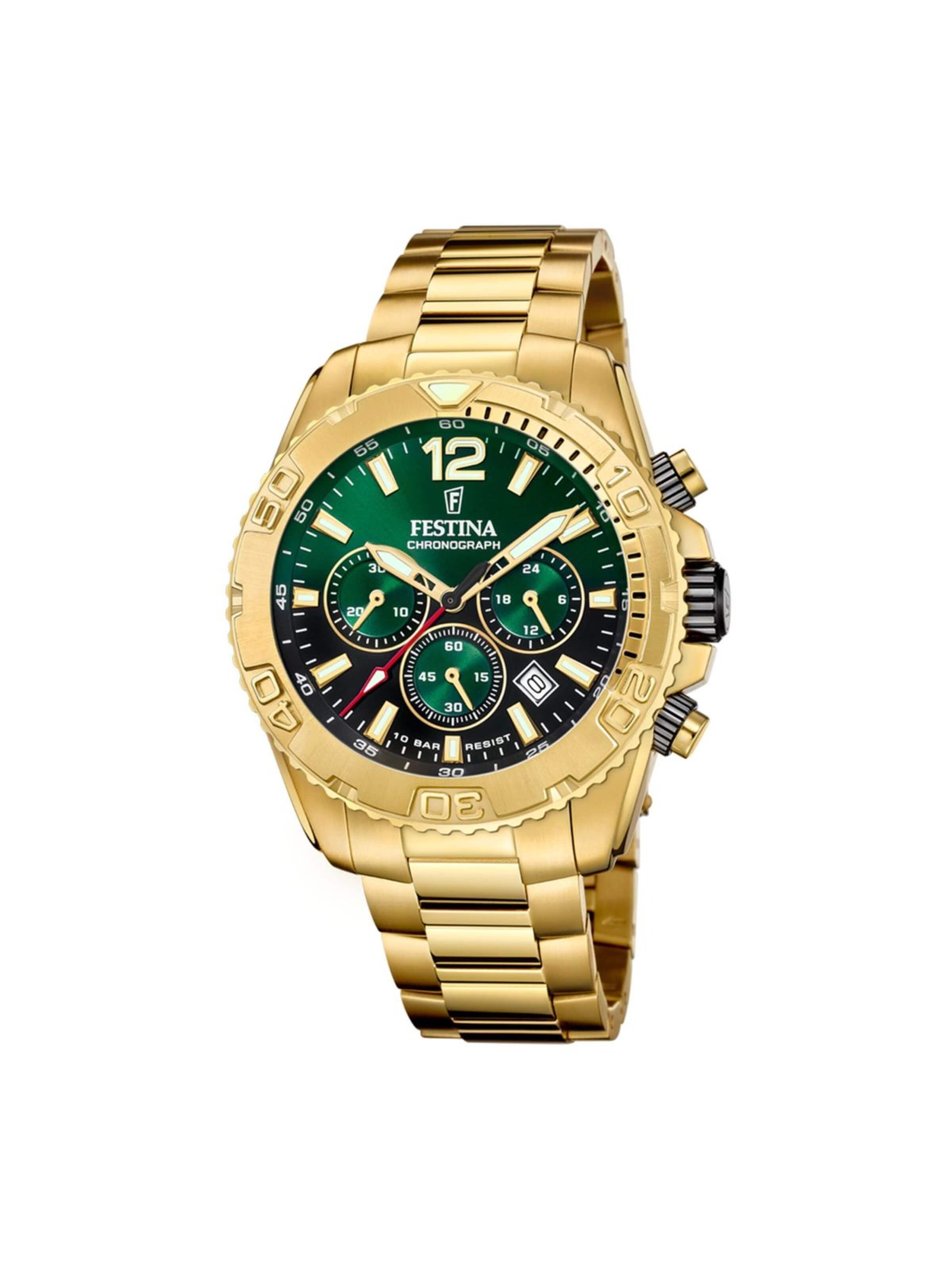 Montre à affichage analogique FESTINA en vert : devant