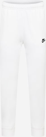 Nike Sportswear Дънки Tapered Leg Панталон 'Club Fleece' в бяло: отпред
