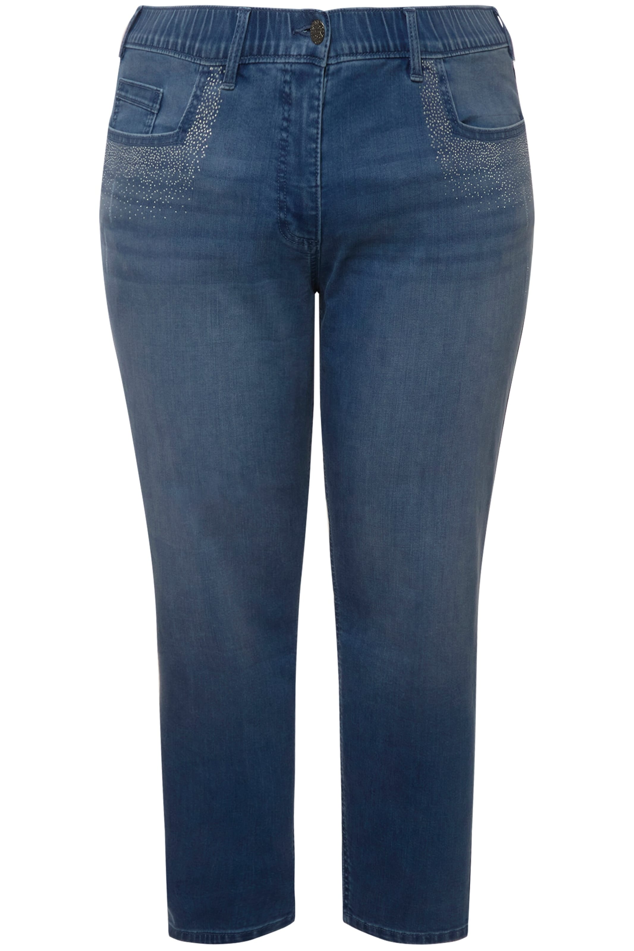 Ulla Popken Regular Jeans in Blauw: voorkant