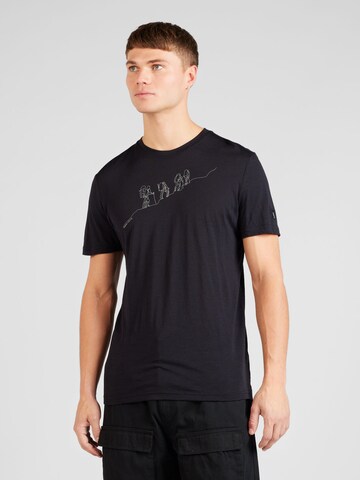 super.natural Performance Shirt 'HIKING' in Black: front