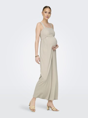 Only Maternity Jumpsuit in Beige: voorkant