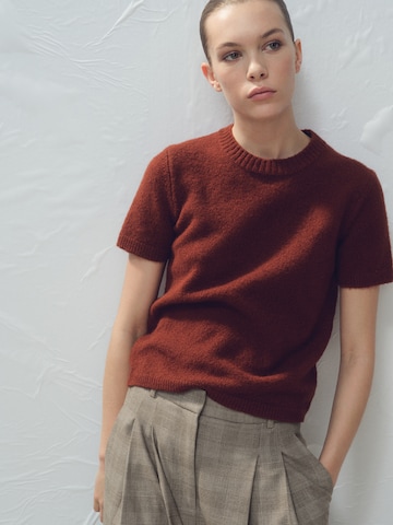 MANGO Trui 'Acrilla' in Bruin: voorkant