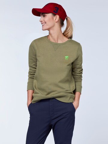 Polo Sylt Sweatshirt (GOTS) in Grün: Vorderseite