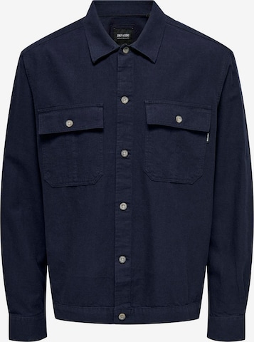 Only & Sons Button Up Shirt 'KENNET' in Blue: front