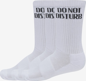 Pegador Sokken 'Do Not Disturb' in Wit: voorkant