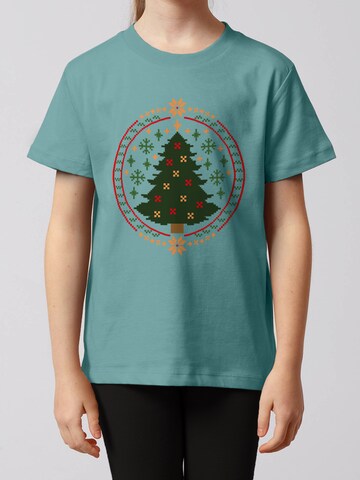 watabout.kids Shirt ' Weihnachtszeit ' in Blauw: voorkant