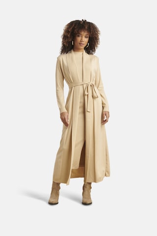 Smashed Lemon Gebreide mantel in Beige