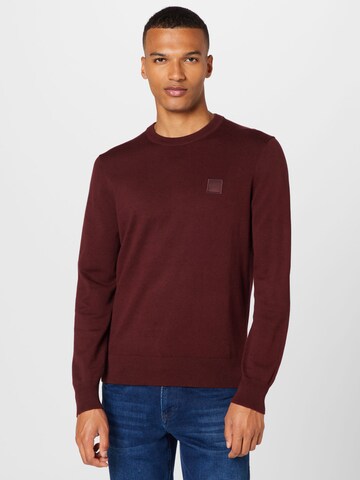 BOSS Sweater 'Kanovano' in Red: front