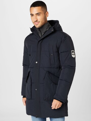 INDICODE JEANS Winter parka 'Gazelle' in Black: front