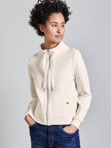 STREET ONE Sweatjacke in Weiß: Vorderseite