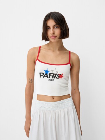 Bershka Top in Wit: voorkant