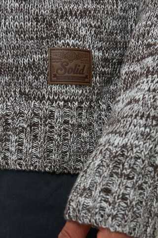 !Solid Pullover 'Philostrate' in Braun