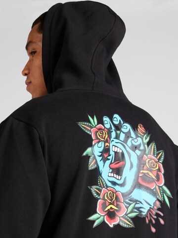 Santa Cruz - Sudadera con cremallera 'Screaming Flash' en negro