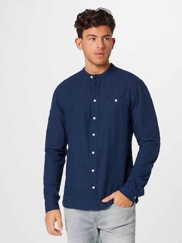 BLEND - Slim Fit Camisa 'SEA' em azul: frente