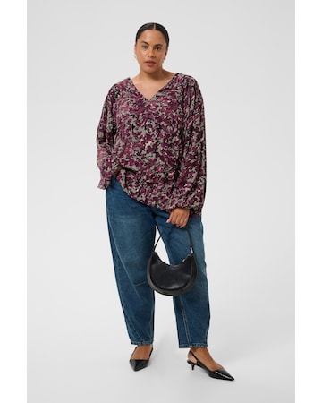 KAFFE CURVE - Blusa em castanho