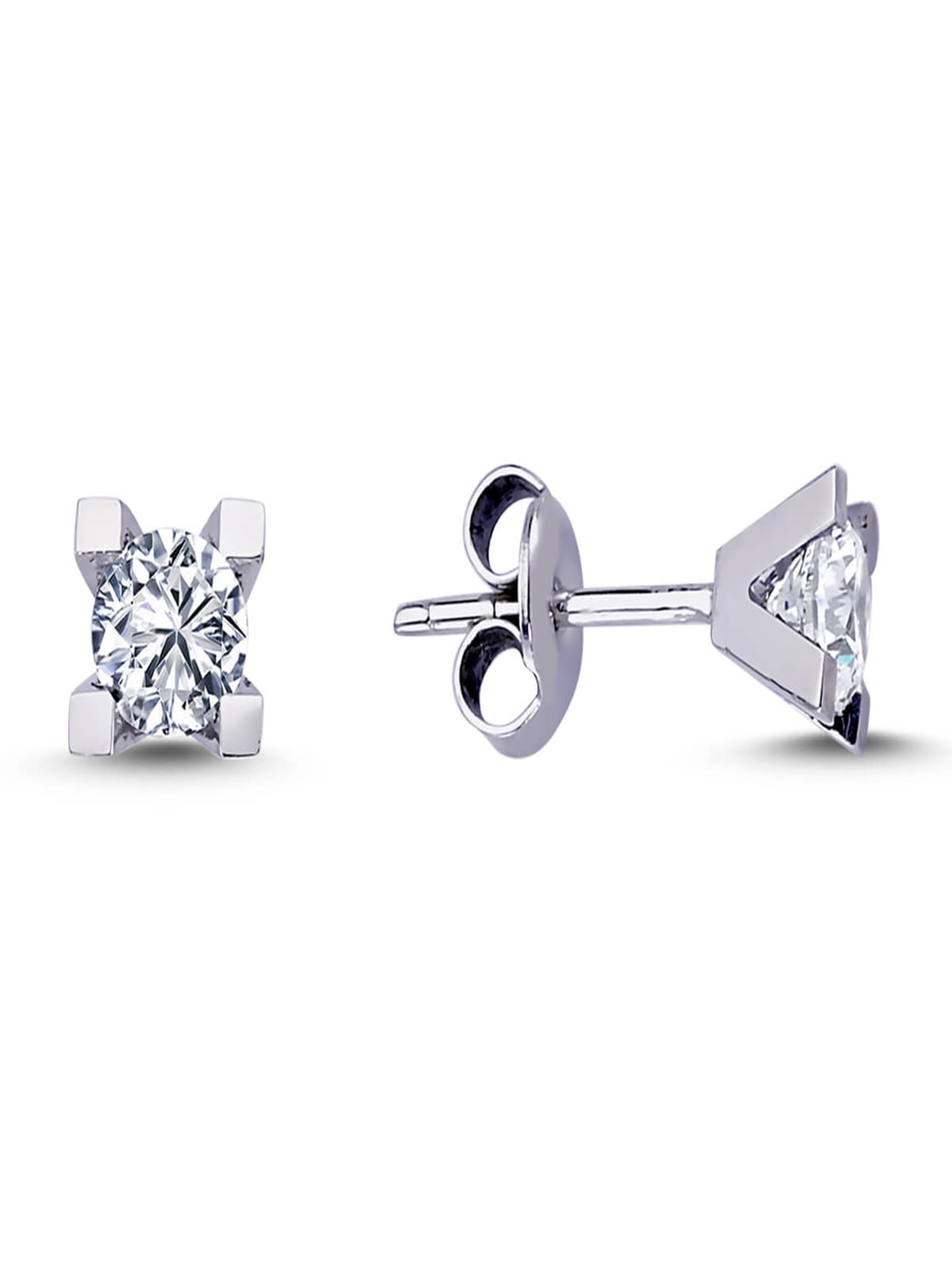 EinStein Diamant Ohrringe‌ in Silber: Vorderseite