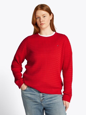 Tommy Hilfiger Curve Tröja i röd: framsida