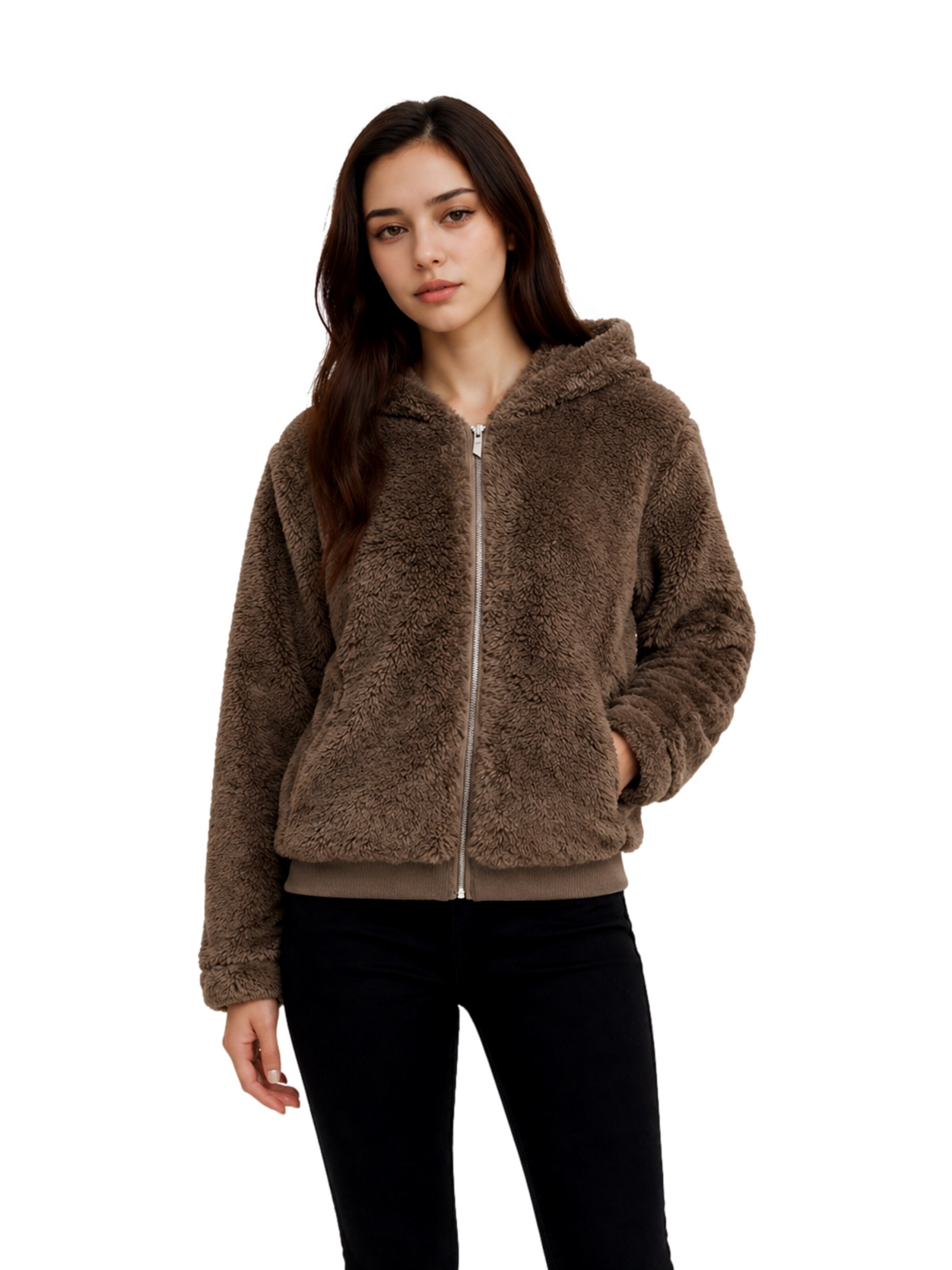 ONLY Jacke 'ONLNEWANNA' in Braun: Vorderseite